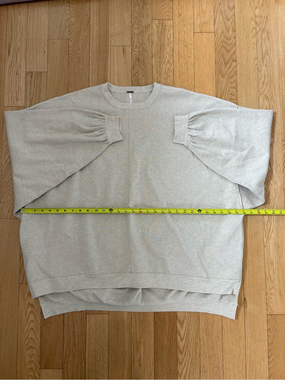 We The Free Free People Cozy Camden Sweatshirt L Beige Cream Oversized Pullover - Picture 6 of 10